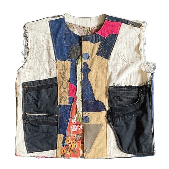 One of a kind Patchwork Vest by Ginbramon - Picture 3 of 4